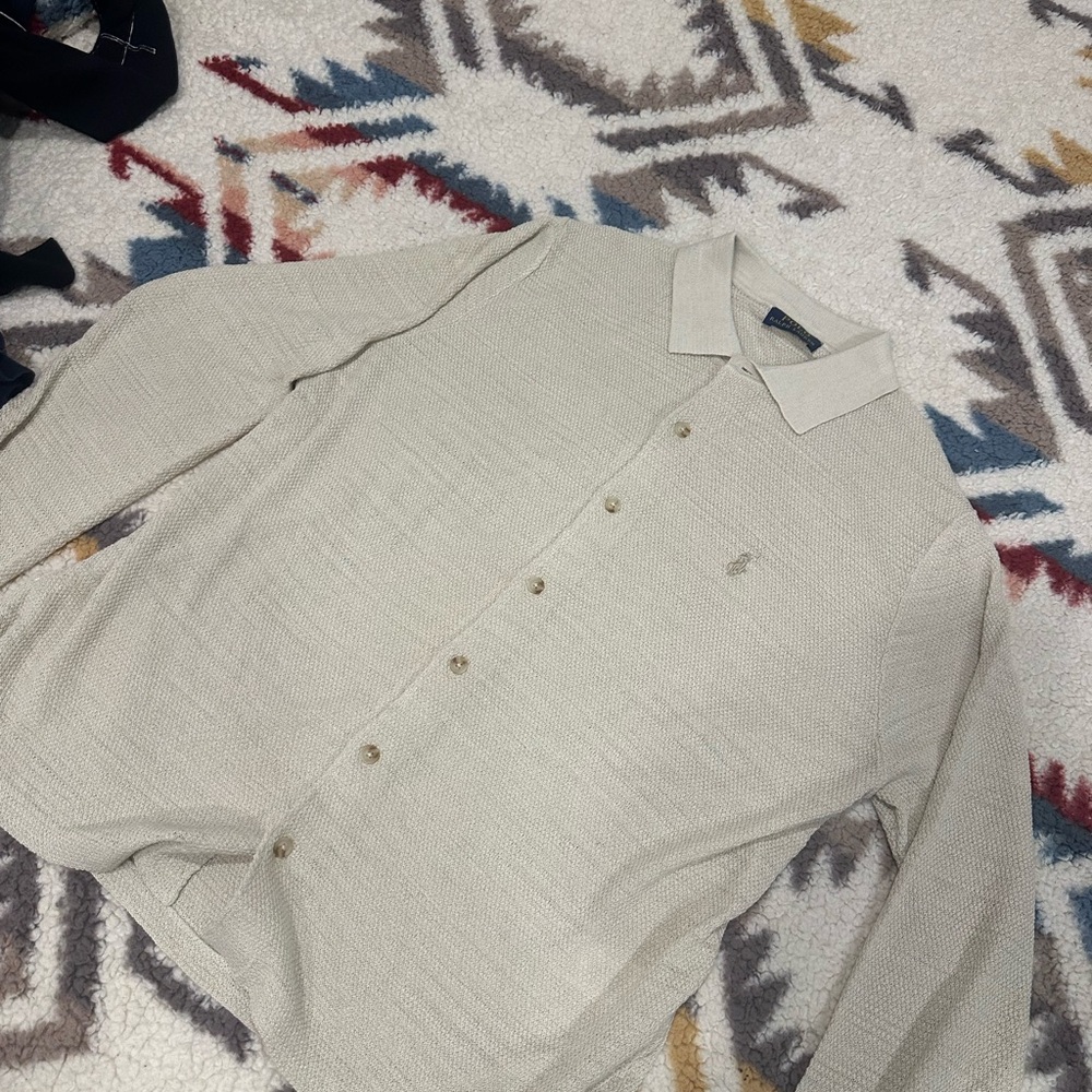 Cream Polo Ralph Lauren button-up shirt